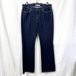 Levis 529 Jeans Womens 14 Curvy Boot Cut Mid Rise Dark Wash 33x33 Stretch Denim